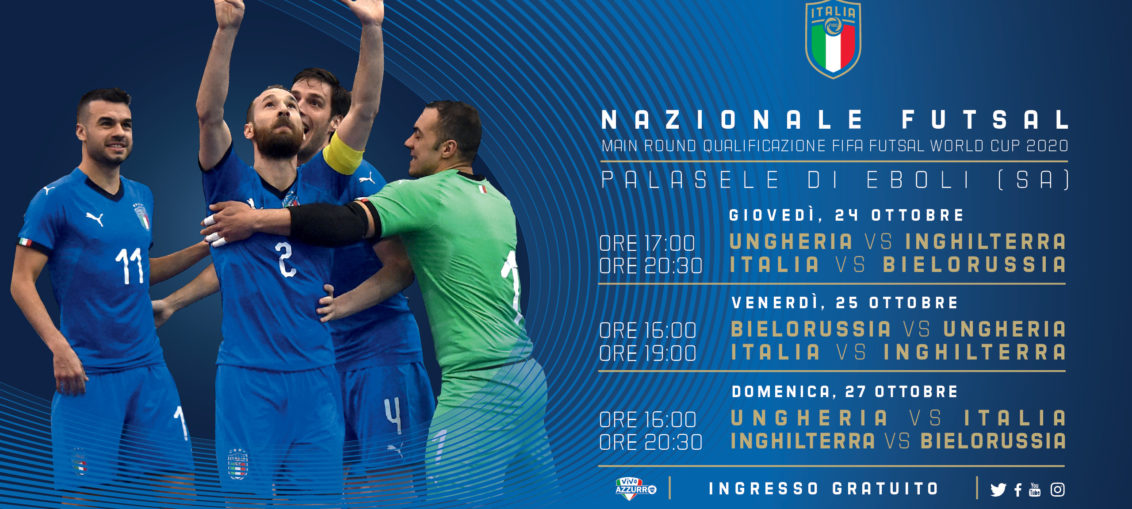 Nazionale Italiana calcio a 5 Eboli PalaSele qualificazioni Main Round